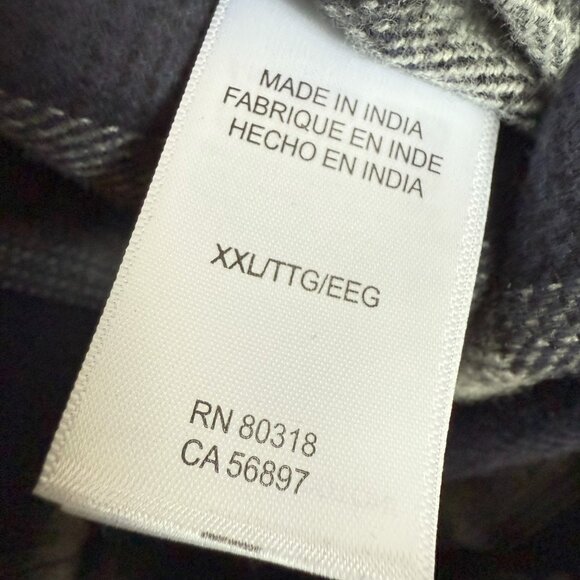 Lucky Brand Navy Flannel Plaid Button Shirt - Picture 4 of 5